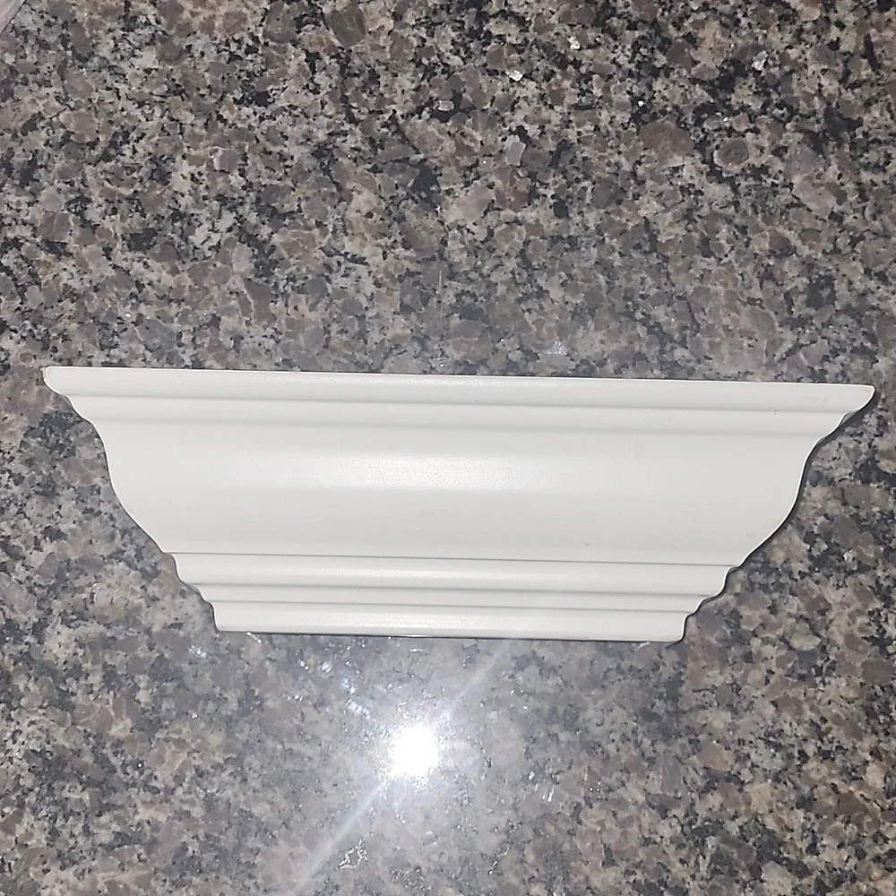 Decorative white display shelf hold up to 20 lbs gently used 12